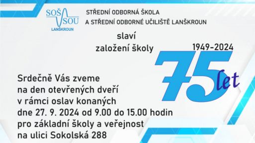 27. září - Den otevřených dveří SOŠ a SOU Lanškroun