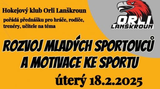 18. únor - Přednáška Rozvoj mladých sportovců a motivace ke sportu