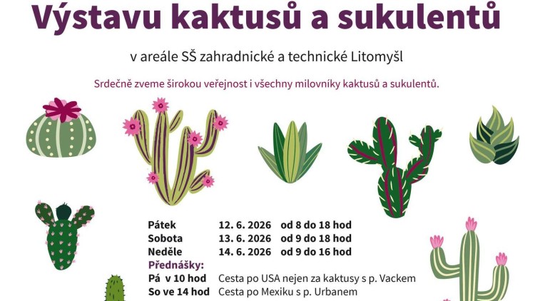 12. až 14. červen - Výstava kaktusů a sukulentů